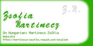 zsofia martinecz business card
