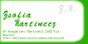 zsofia martinecz business card